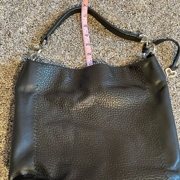 BRIGHTON Camelot Leather Black Shoulder Bag - Picture 12 of 15